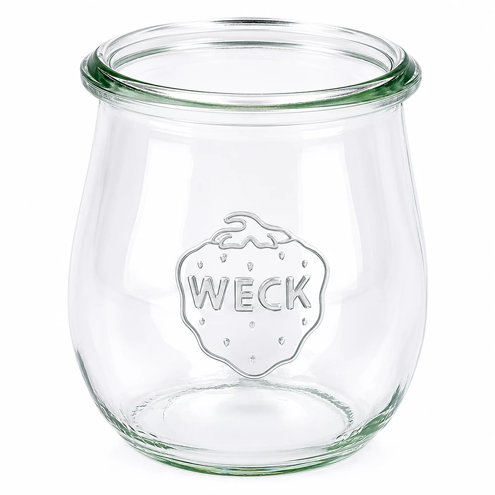 220 ml tulipankrukke WECK RR60 WECK tulipankrukke 220 ml RR60 med låg gennemsigtig konserveringskrukke til konservering og opbevaring af mad