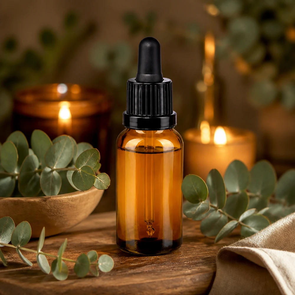 20 ml pipetteflaske sort OV BrownLine UT18/20 20 ml ravfarvet glasflaske af høj kvalitet med pipettehætte til professionel aromaterapi og wellness