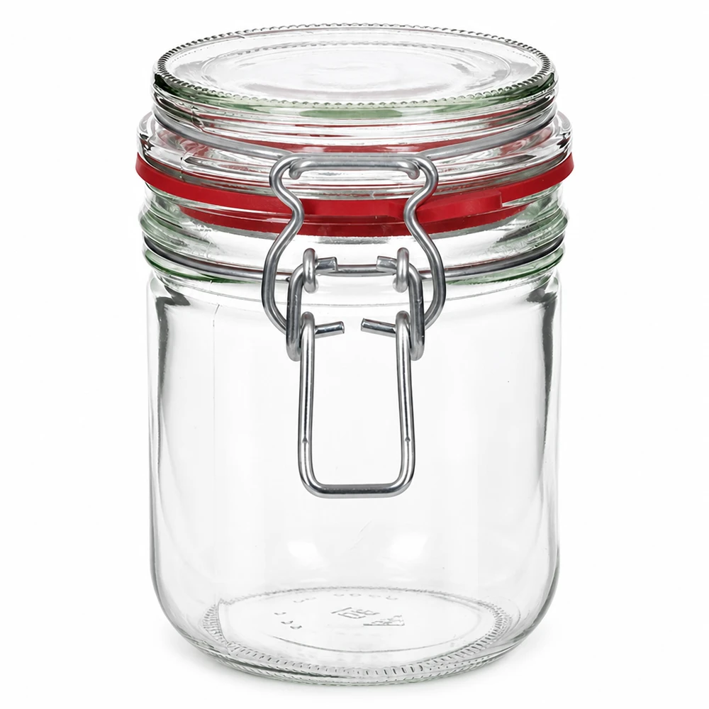 400 ml opbevaringsglas, type G, med bøjlelåg UN.. 400 ml opbevaringsglas med praktisk svinglåg til sikker opbevaring af fødevarer