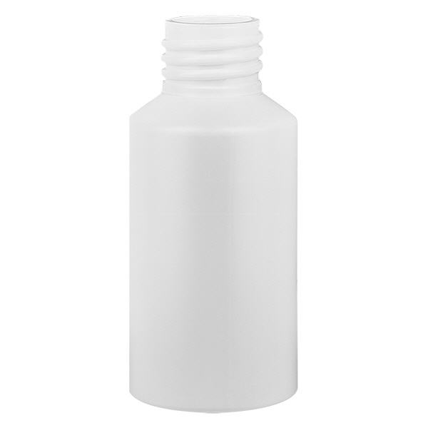 Apoteksflaske HDPE 50 ml hvid, uden låg Apoteksflaske HDPE 50 ml hvid, uden låg