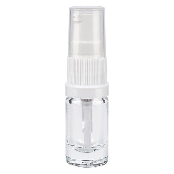 Apoteksflaske klar 5ml lotionpumpe hvid pc Apoteksflaske klar 5ml lotionpumpe hvid pc