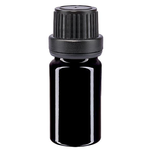 Apoteksflaske viol. 5ml dryp v. Pr. 2mm sort OV Apoteksflaske viol. 5ml dryp v. Pr. 2mm sort OV