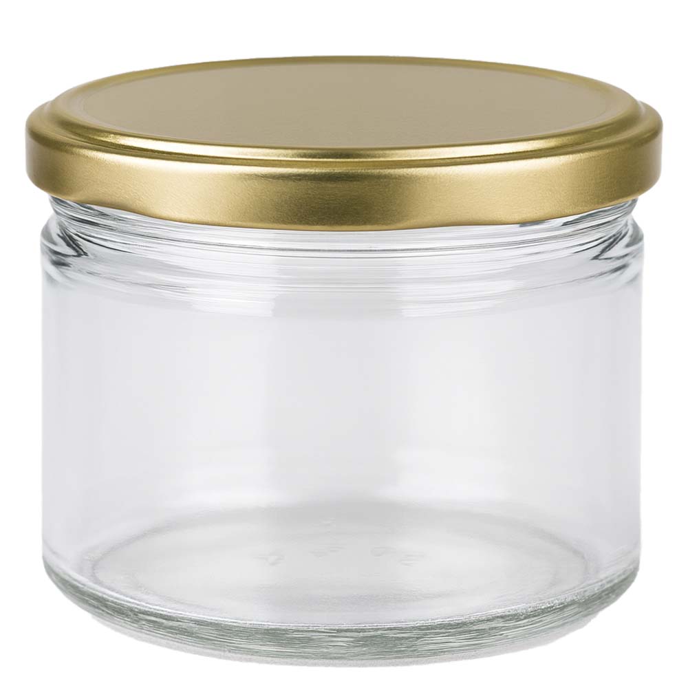 700 g honningglas med gyldent låg BasicSeal UNiTWIST