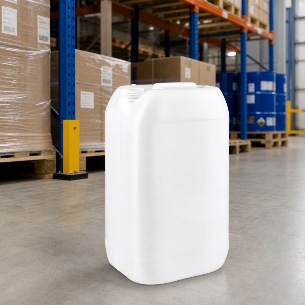 Beholder 15 liter uden hætte Stabelbar 15-liters industrikanister uden låg i naturhvid til lager og logistik