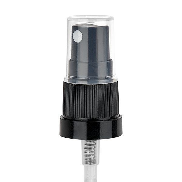 Pumpeforstøver sort (DIN18, UT18) med gennemsigtig hætte som standard. Til ApoGlas®, UNiTWIST® & Miron® Apoteksflasker 5-100 ml med 18 mm gevind. Pumpeforstøver sort (DIN18, UT18) med gennemsigtig hætte som standard. Til ApoGlas®, UNiTWIST® & Miron® Apoteksflasker 5-100 ml med 18 mm gevind.