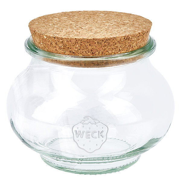 220 ml smykkeglas WECK RR60 med kork natur