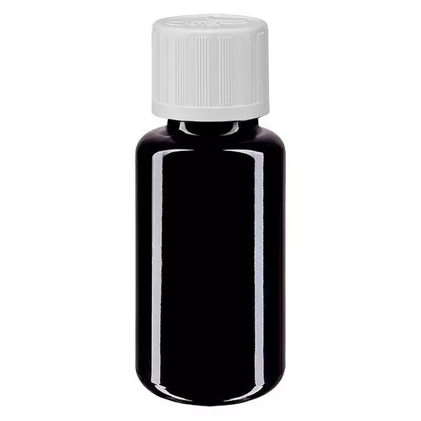 Apoteksflaske viol. 20ml dråbetæller hvid KiSi St Apoteksflaske viol. 20ml dråbetæller hvid KiSi St