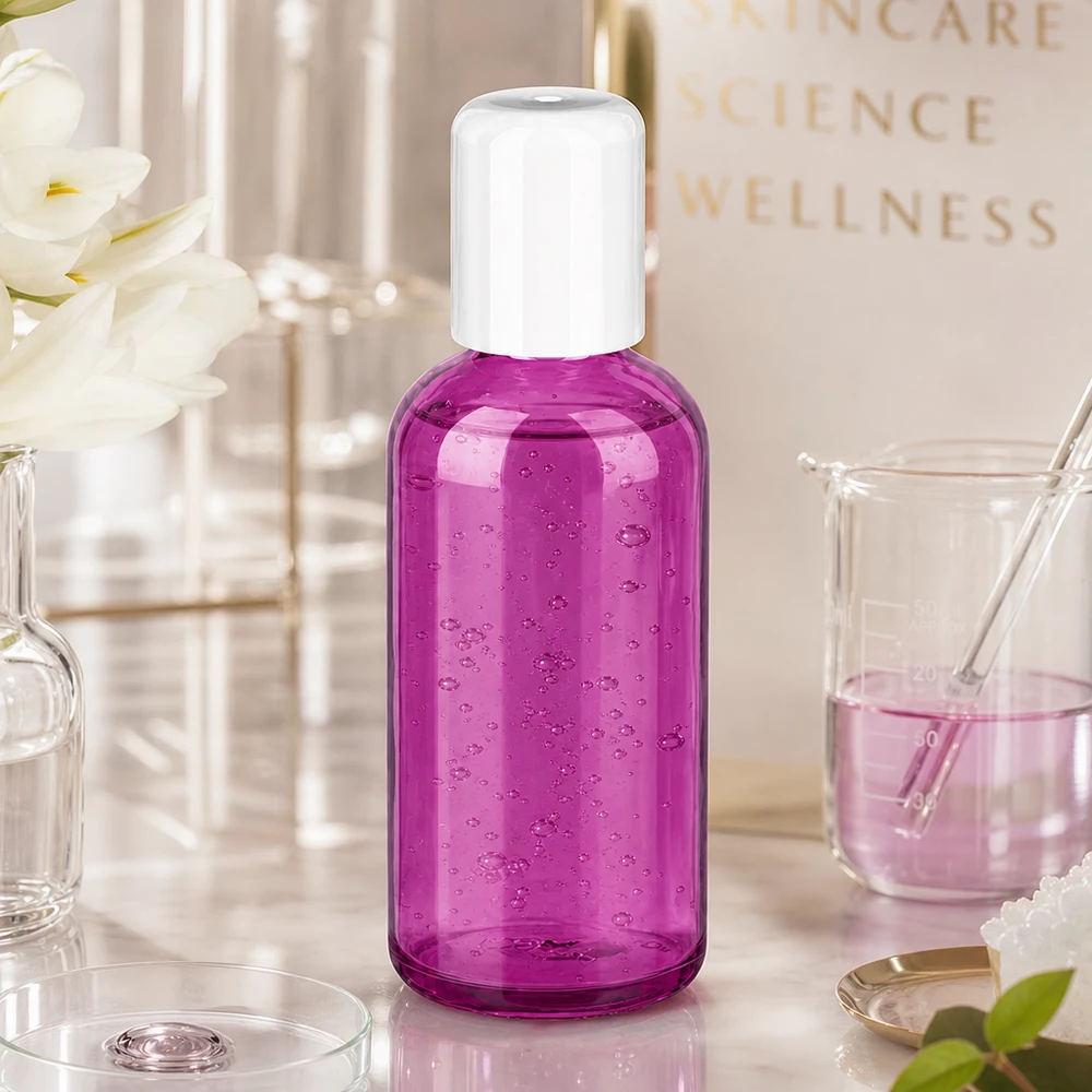 100 ml roll-on-flaske hvid standard PurpleLine UT18/100 Kompakt 100 ml roll-on-flaske med hvid STD-hætte til mobil hudpleje og aromaterapi
