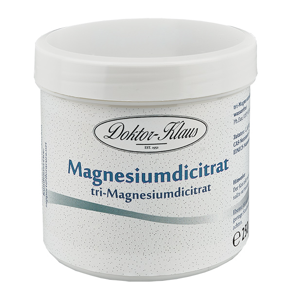 250 g Doktor-Klaus tri-magnesiumdicitrat vandfrit 250 g Doktor-Klaus tri-magnesiumdicitrat vandfrit