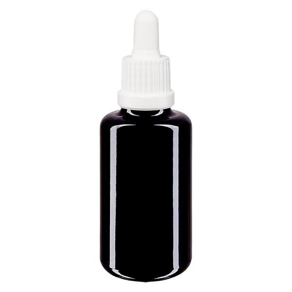Apoteksflaske viol. 30ml pipette hvid OV Apoteksflaske viol. 30ml pipette hvid OV