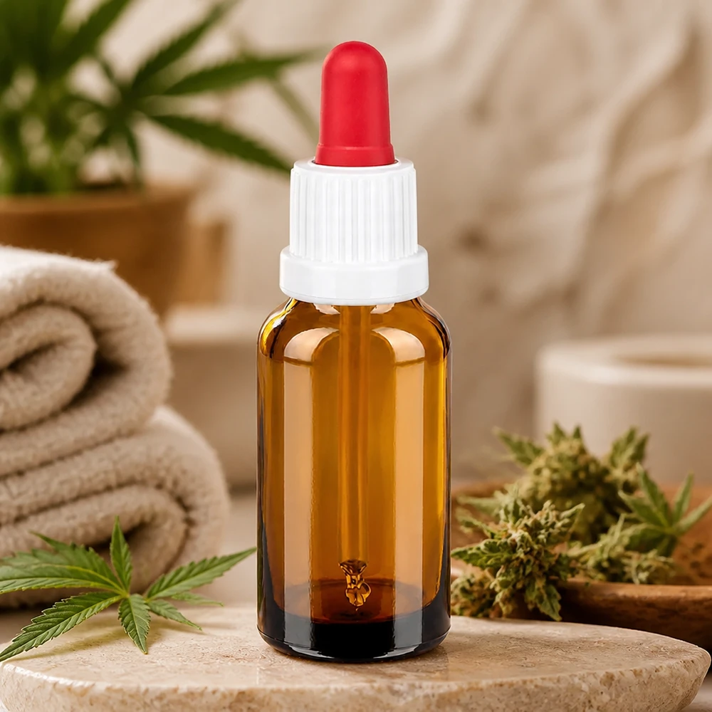 20 ml pipetteflaske hvid/rød OV BrownLine UT18/20 Medicinsk 20 ml pipetteflaske med UV-beskyttelse gennem ravfarvet glas til farmaceutiske anvendelser