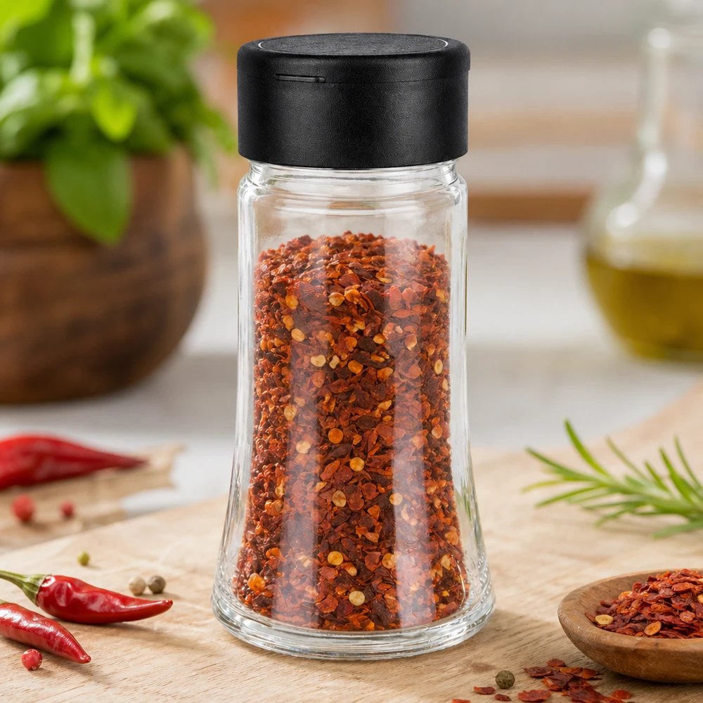 Salt-/krydderikrukke 95 ml med strøer, sort Salt-/krydderikrukke 95 ml med strøer, sort