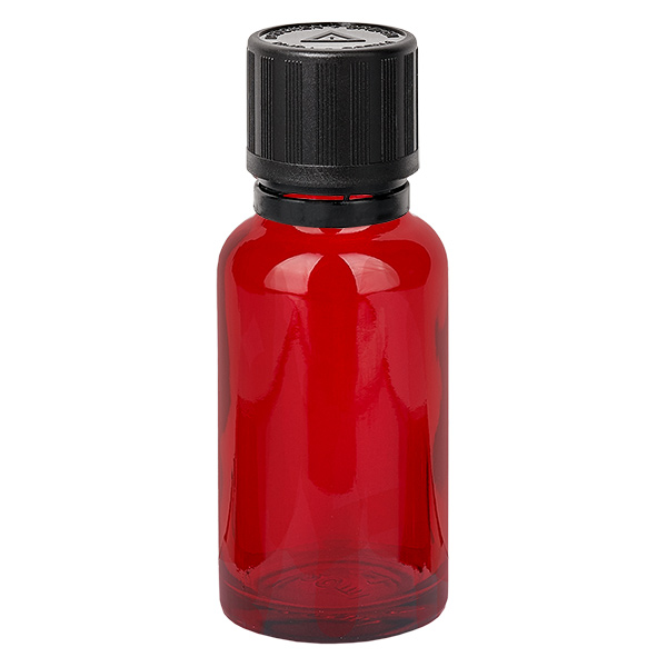 20 ml dråbeflaske 1mm s. OV KiSi Bli RedL. UT18/20