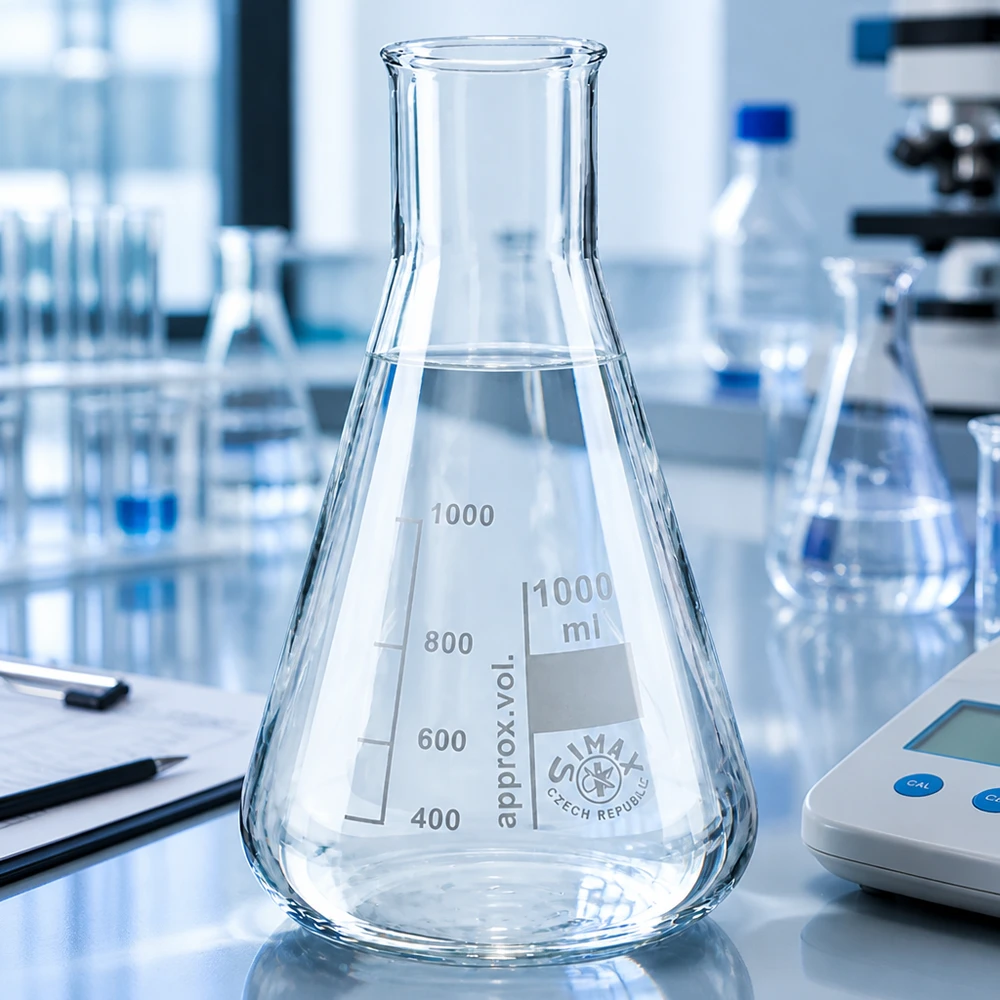 Erlenmeyer-kolbe 300 ml med bred hals Erlenmeyer-kolbe 300 ml med bred hals