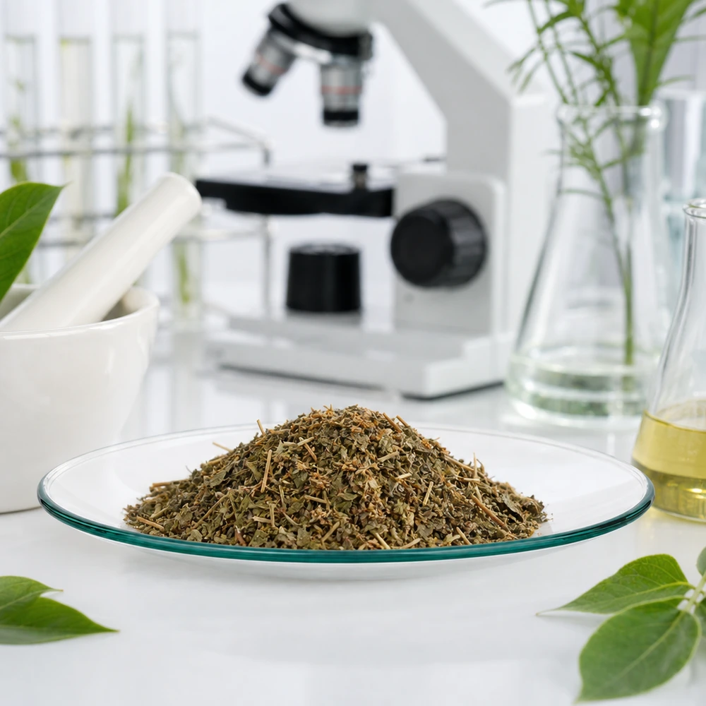 Urglasskål Ø 80 mm Urglasskål 80 mm med tørrede urter viser alsidig anvendelse i naturproduktanalyse