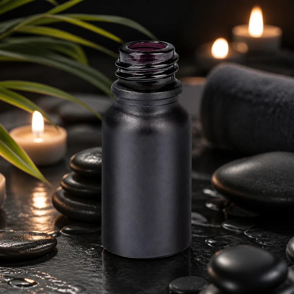 10 ml apoteksflaske BlackLine UT18/10 UNiTWIST Elegant 10 ml apotekerflaske BlackLine UT18/10 UNiTWIST til stilfuld aromaterapi og wellness
