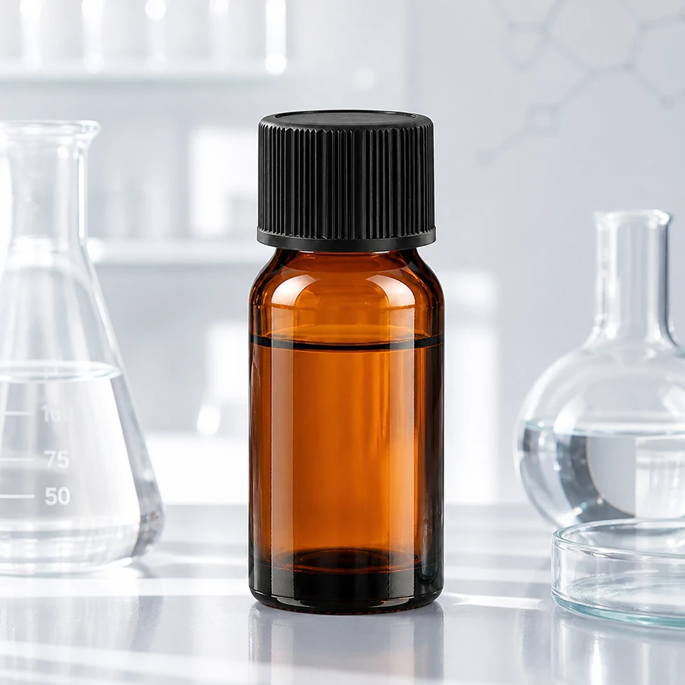10 ml dråbeflaske 1 mm sort STD BrownLine UT18/10 BrownLine dråbeflaske 10 ml lavet af UV-beskyttende glas med sort dråbehætte til laboratorier og kosmetik