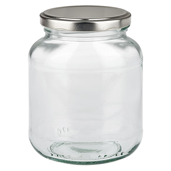 370 ml oval krukke med BasicSeal-låg sølv UNiTWIST