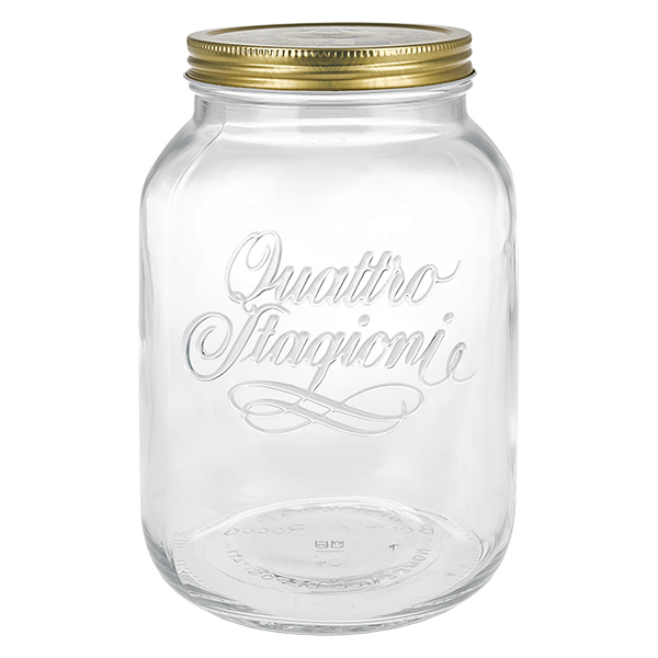 3000 ml rundt glas "Quattro Stagioni" med låg