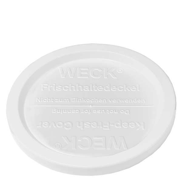 370 ml krukke med friskhedslåg WECK RR100 WECK friskhedslåg hvid til 370 ml RR100-bægre Udskiftningslåg med reliefprægning og tætningsring