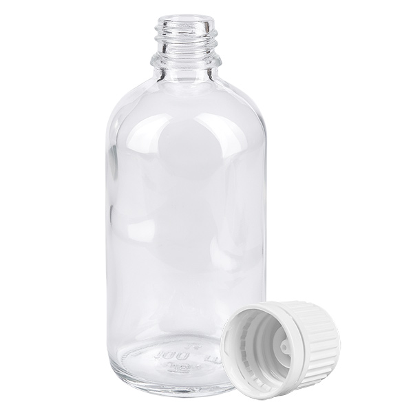 100 ml flaske 11 mm SV hvid OV ClearLine UT18/100 100 ml flaske 11 mm SV hvid OV ClearLine UT18/100