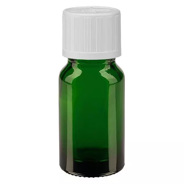 Apoteksflaske grøn 10ml dråbetæller hvid KiSi St Apoteksflaske grøn 10ml dråbetæller hvid KiSi St