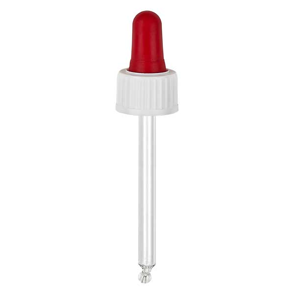 Pipettehætte hvid/rød DIN18, 66 mm pipettelængde som standard. Alkoholtæt. Til ApoGlas® 20ml brun(+++), blå(+++) med 18mm gevind. Pipettehætte hvid/rød DIN18, 66 mm pipettelængde som standard. Alkoholtæt. Til ApoGlas® 20ml brun(+++), blå(+++) med 18mm gevind.