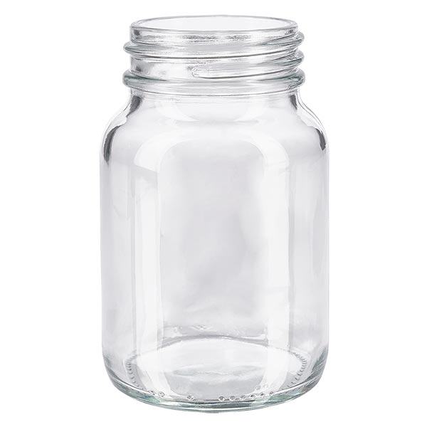 250 ml flaske med bred hals, klart glas