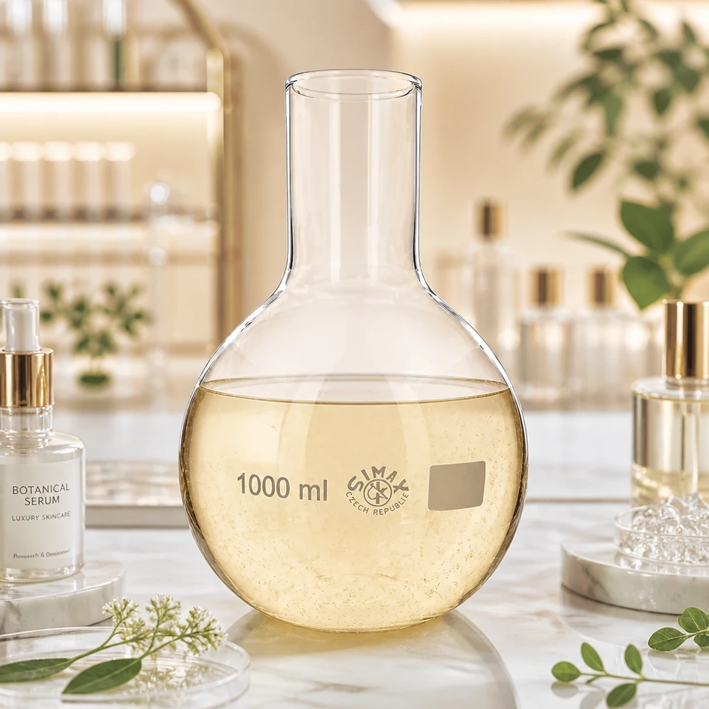 Lommelærke 1000 ml med bred hals Laboratoriekolbe 1000 ml med stor åbning for nem rengøring og optimal tilgængelighed