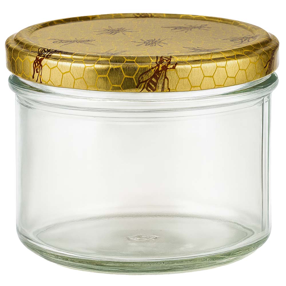 250 g honningglas med låg med honningkagemønster BasicSeal UNiTWIST
