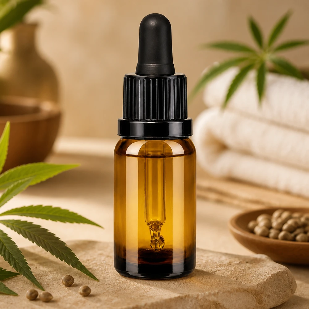 10 ml pipetteflaske sort OV BrownLine UT18/10 10 ml pipetteflaske BrownLine med sort OV-hætte til professionel aromaterapi og naturkosmetik