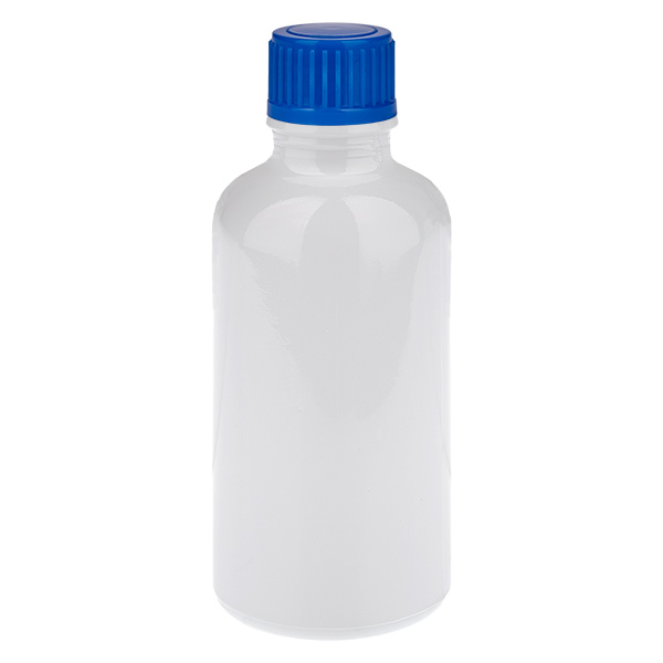 50 ml flaske 11 mm skruelåg blå Standard WhiteLine UT18/50 50 ml flaske 11 mm skruelåg blå Standard WhiteLine UT18/50