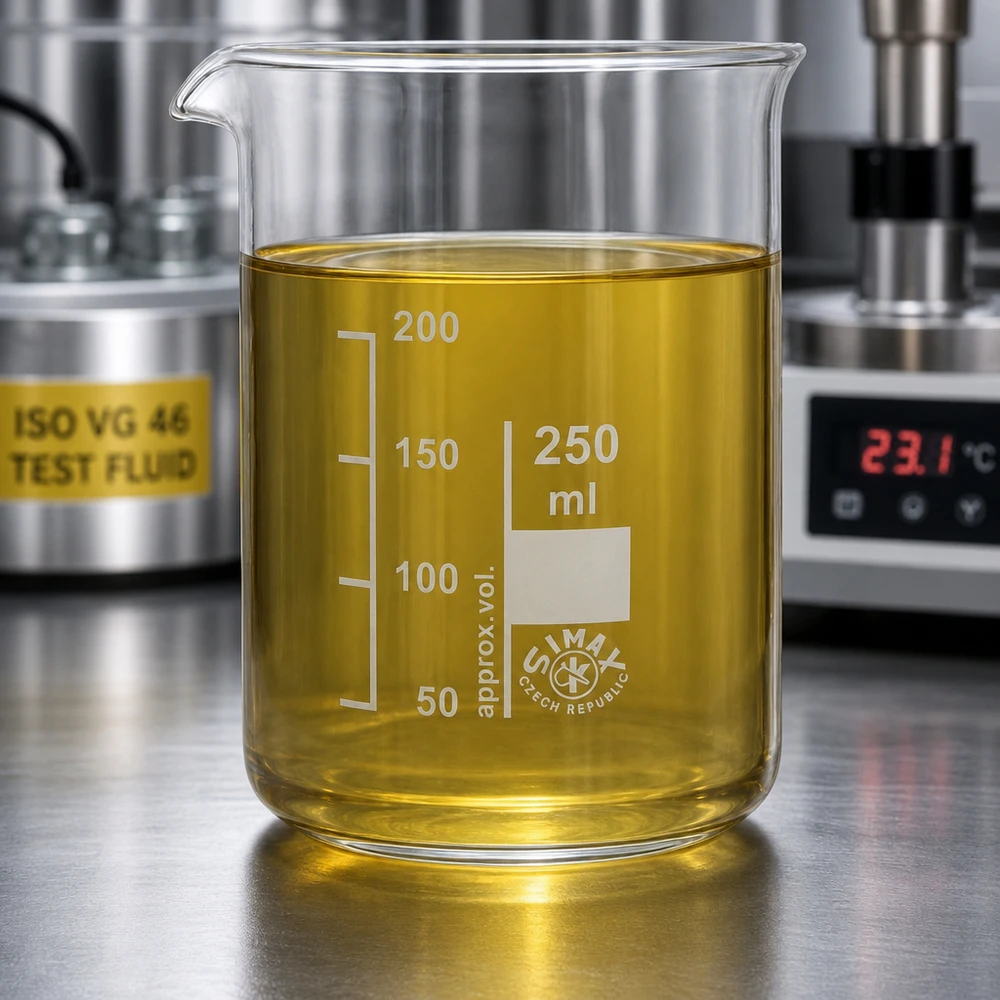 Bæger 250 ml borosilikatglas, lav form Laboratoriebæger 250 ml med gyldengul testvæske lavet af gennemsigtigt borosilikatglas i et lavt design