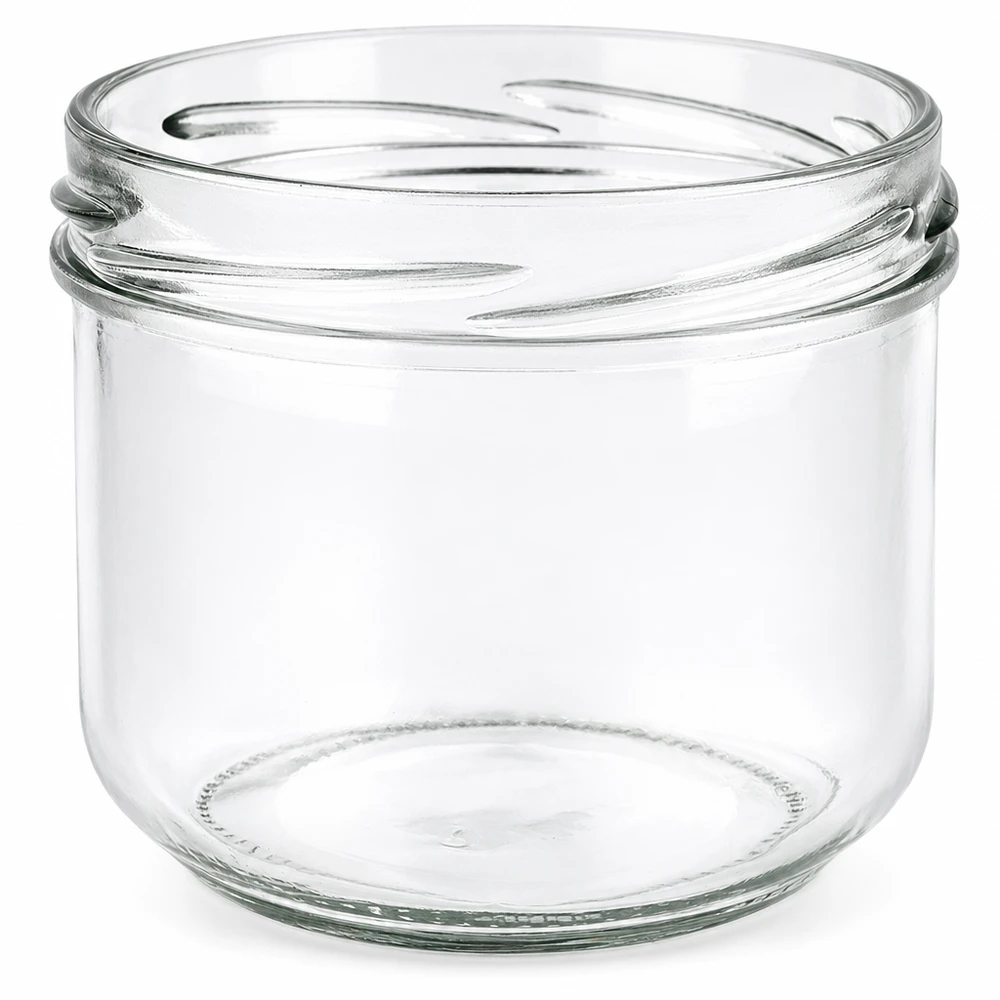 UNiTWIST Sturz260 - Rundt glas med en kapacitet på 260 ml TO82 UNiTWIST Sturz260 rund krukke 260 ml TO82 konserveringskrukke gennemsigtig tom uden låg