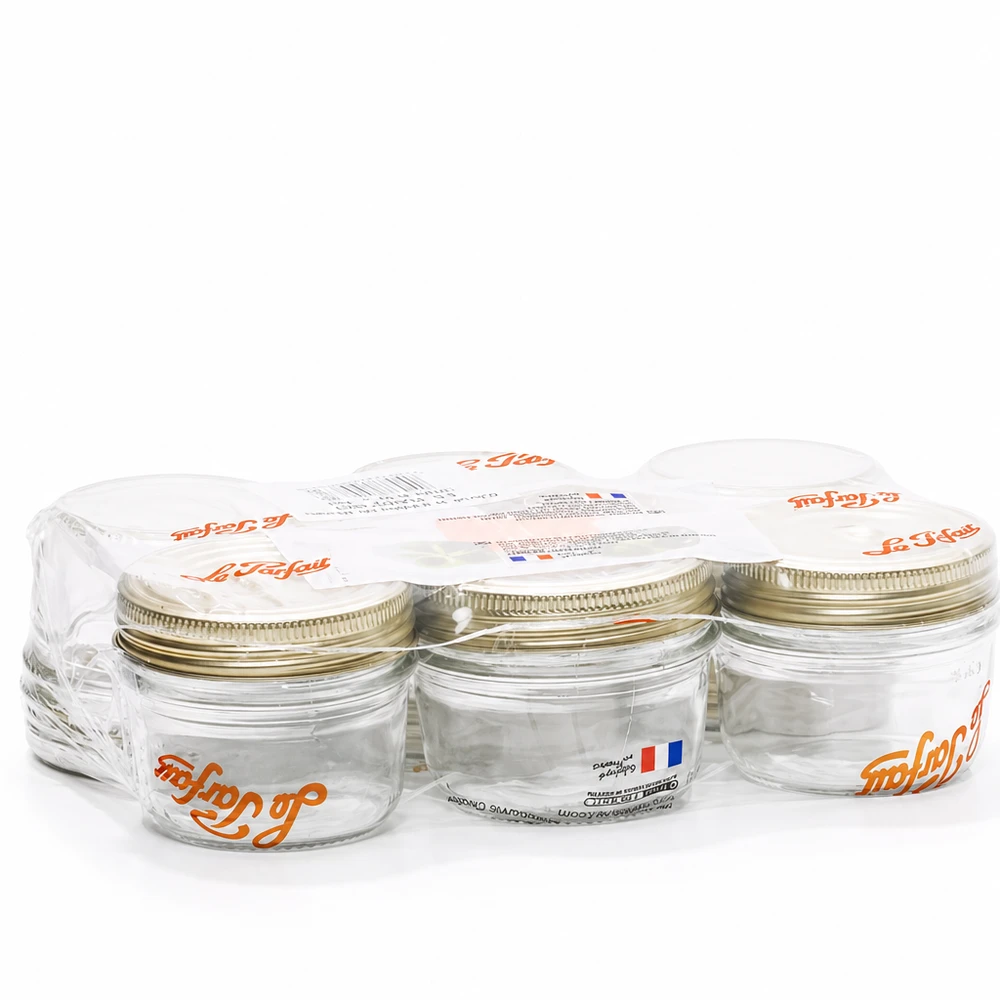 Le Parfait® Familia Wiss 200 g Ø82 mm glas 245 ml Familia Wiss-glas med 2-delt lågsystem Le Parfait-indlægsglas sæt med 6 stk.