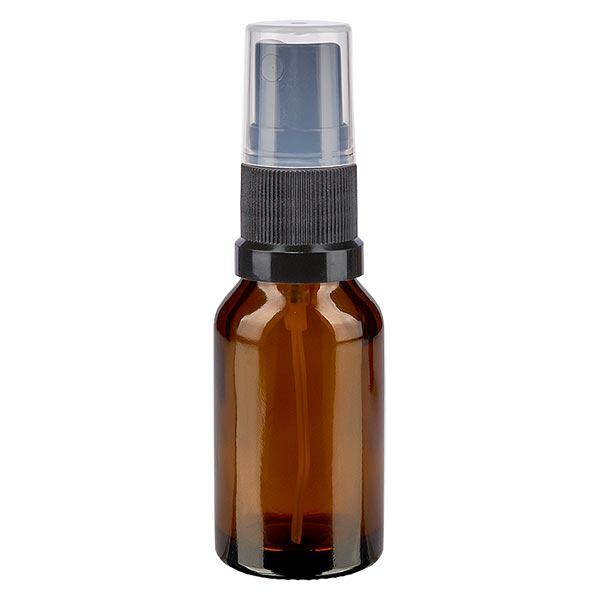 Apotekerflaske brun 30 ml spraytop sort Apotekerflaske brun 30 ml spraytop sort
