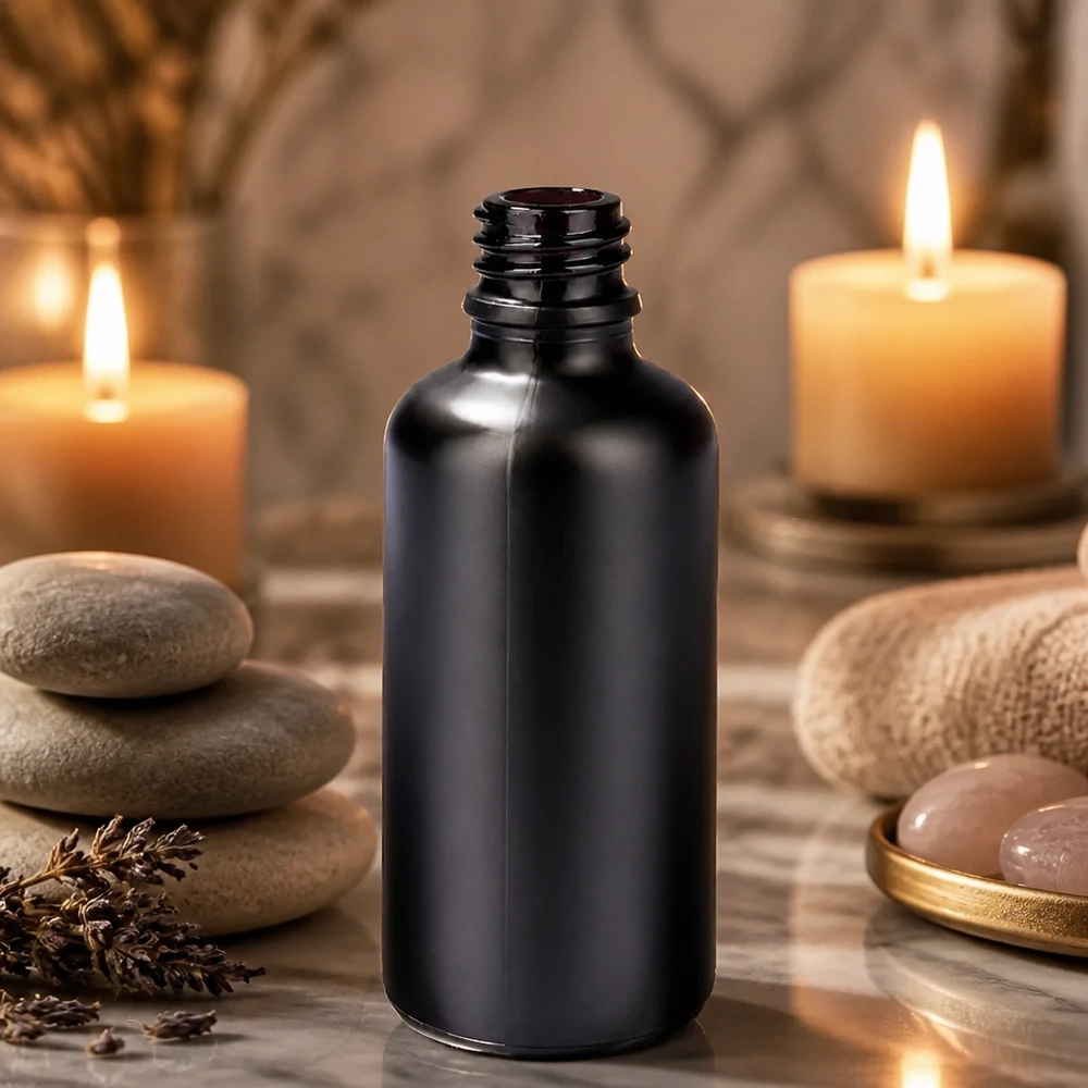 50 ml apoteksflaske BlackLine UT18/50 UNiTWIST 50 ml apotekerflaske BlackLine UT18/50 UNiTWIST i kompakt størrelse til aromaterapi og wellness