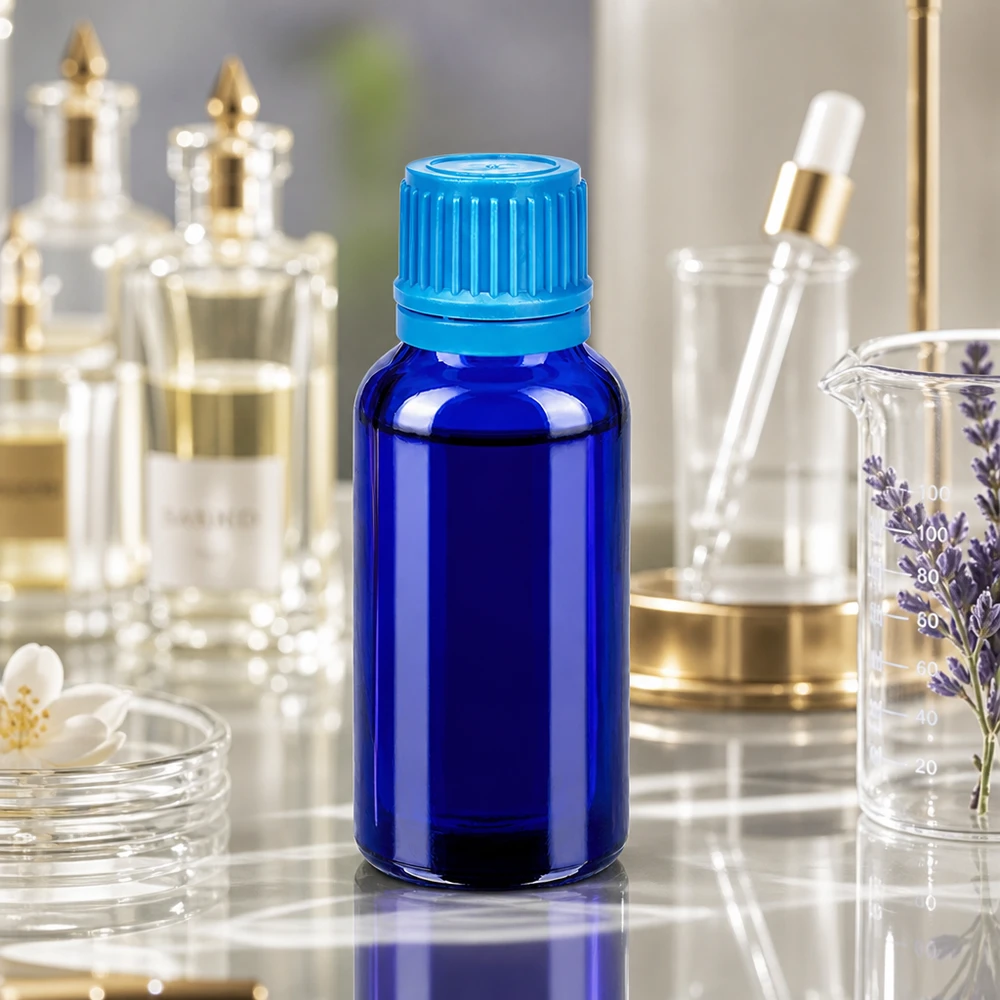 Robust 30 ml glasflaske med lækagesikkert skruelåg til sikker opbevaring