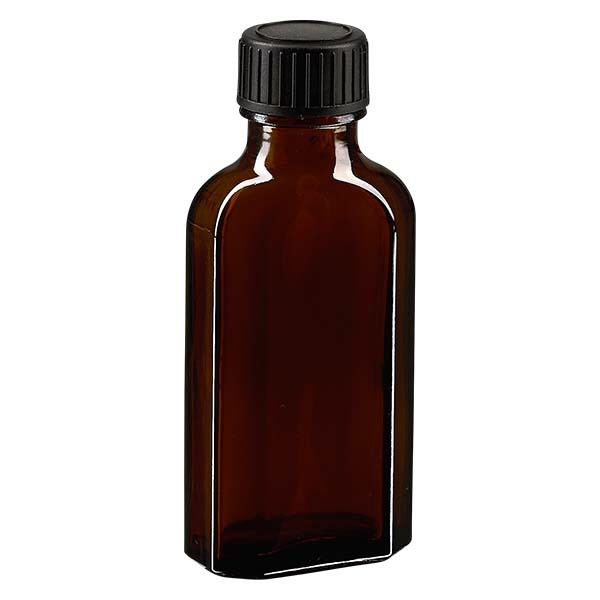 50 ml Meplat brun skruelåg med EPE-forseglingsskive