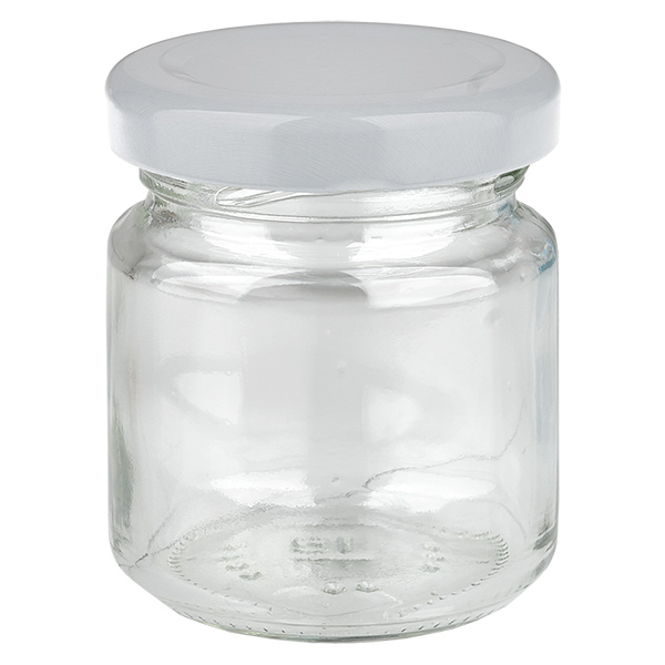 53 ml rund krukke med BasicSeal-låg hvid UNiTWIST