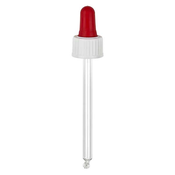 Pipettehætte hvid/rød DIN18, 85 mm pipettelængde som standard. Alkoholtæt. Til ApoGlas® 50 ml brun (+++), blå (+++), grøn (+++) med 18 mm gevind. Pipettehætte hvid/rød DIN18, 85 mm pipettelængde som standard. Alkoholtæt. Til ApoGlas® 50 ml brun (+++), blå (+++), grøn (+++) med 18 mm gevind.