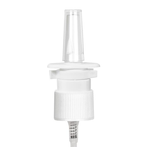 Næseforstøver hvid (DIN18, UT18) med standardhætte. Med sikkerhedsring. Til ApoGlas®, UNiTWIST® & Miron® Apofl. 5-100 ml med 18 mm gevind. Næseforstøver hvid (DIN18, UT18) med standardhætte. Med sikkerhedsring. Til ApoGlas®, UNiTWIST® & Miron® Apofl. 5-100 ml med 18 mm gevind.