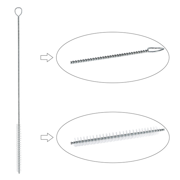 Rengøringsbørste rund størrelse L med øje ?8 mm. Ideel til rengøring af pipetter og tragte. Fremstillet af nylonbørster. 27 cm samlet længde. Rengøringsbørste rund størrelse L med øje ?8 mm. Ideel til rengøring af pipetter og tragte. Fremstillet af nylonbørster. 27 cm samlet længde.