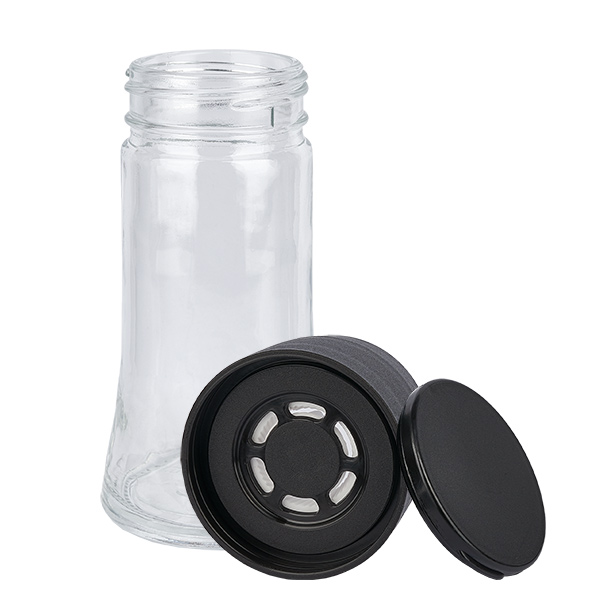 Salt-/krydderikrukke 95 ml med kværn (grov) sort Salt-/krydderikrukke 95 ml med kværn (grov) sort