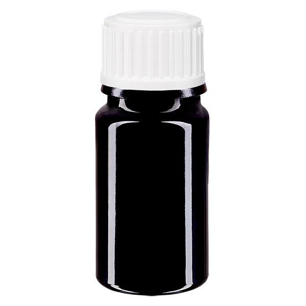 Apoteksflaske viol. 5ml dråbetæller hvid 0,8mm stk. Apoteksflaske viol. 5ml dråbetæller hvid 0,8mm stk.