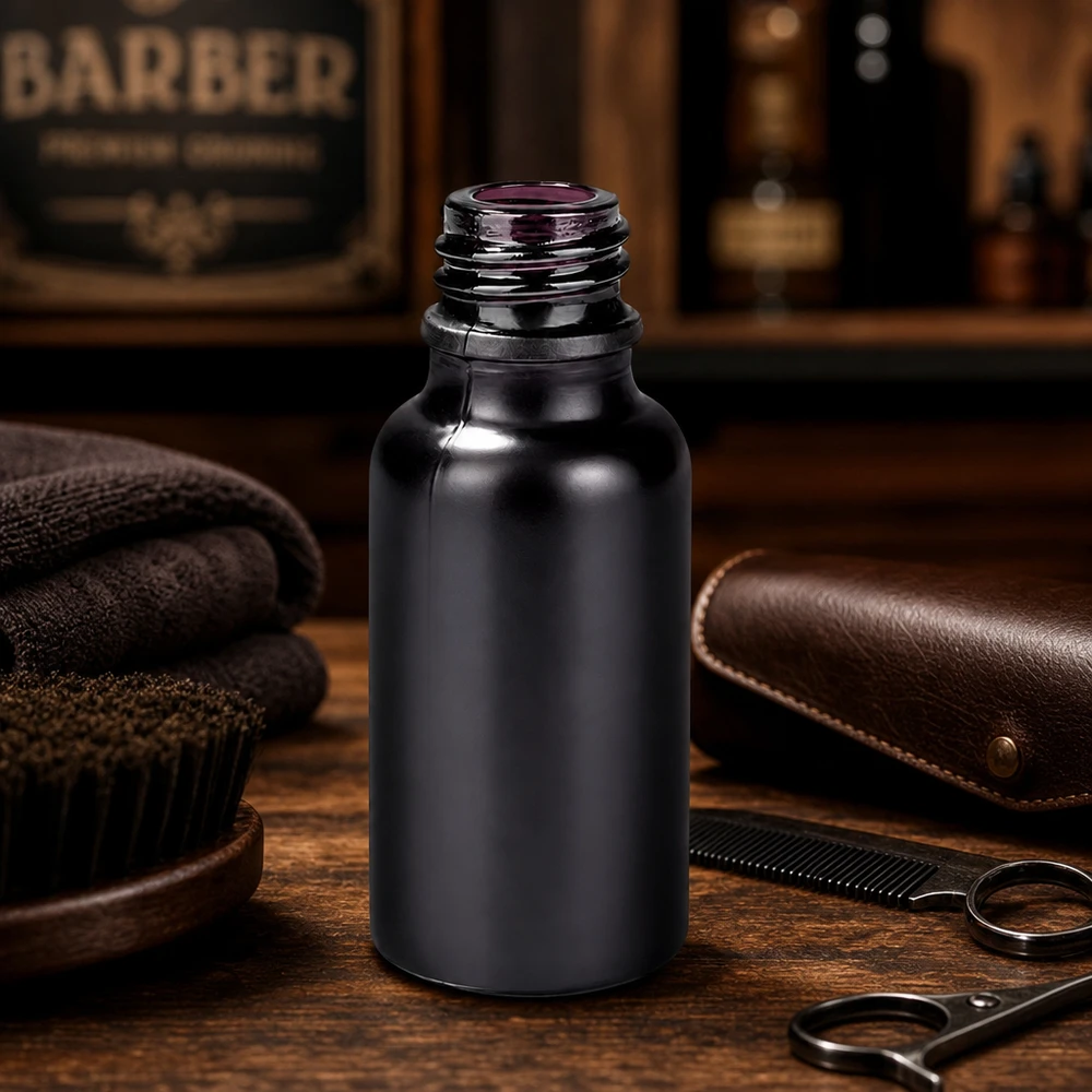 20 ml apoteksflaske BlackLine UT18/20 UNiTWIST Mat 20 ml apotekerflaske BlackLine UT18/20 med elegant overfladefinish til barbershop-produkter