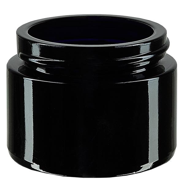 Kosmetikkrukke i violet glas 50 ml, uden låg