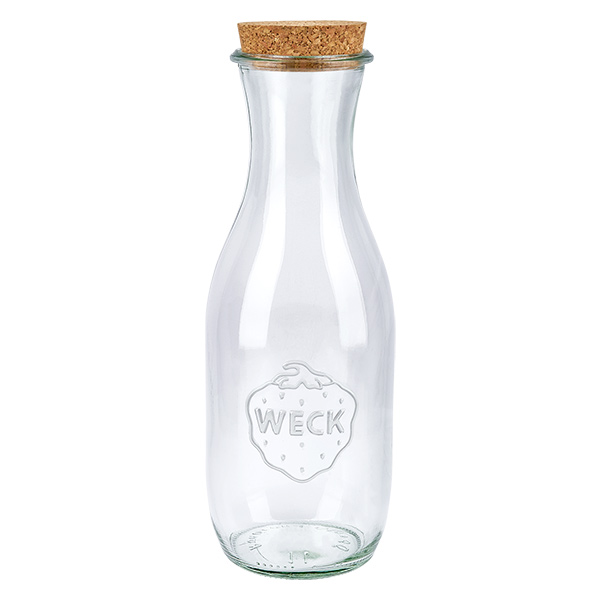 1062 ml juiceflaske WECK RR60 med kork natur
