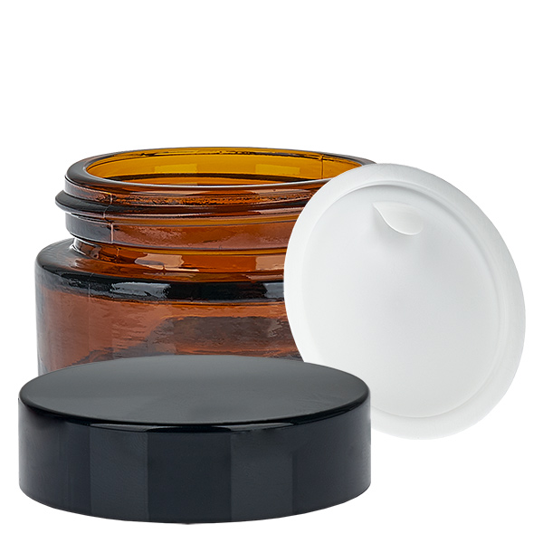 Glaskrukke 20 ml brun med indsatslåg UNiTWIST Glaskrukke 20 ml brun med indsatslåg UNiTWIST