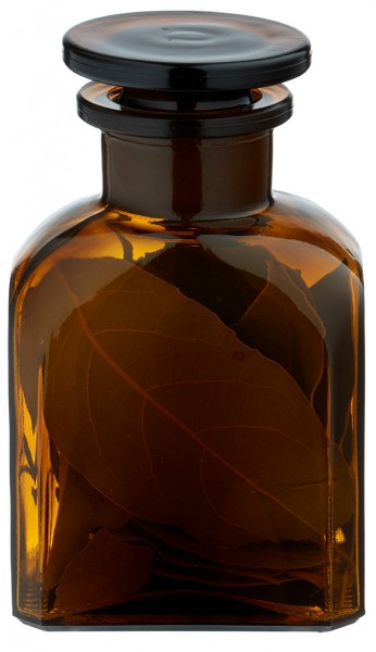 Idé til krydderiglas: Firkantet apotekerflaske 150 ml med bred hals